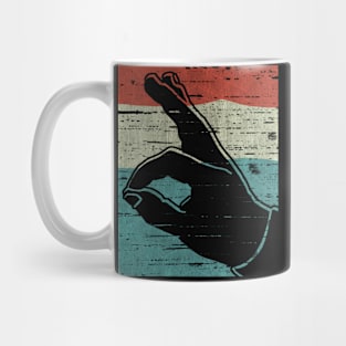 Funny Deep Diver Underwater Hand Sign Mug